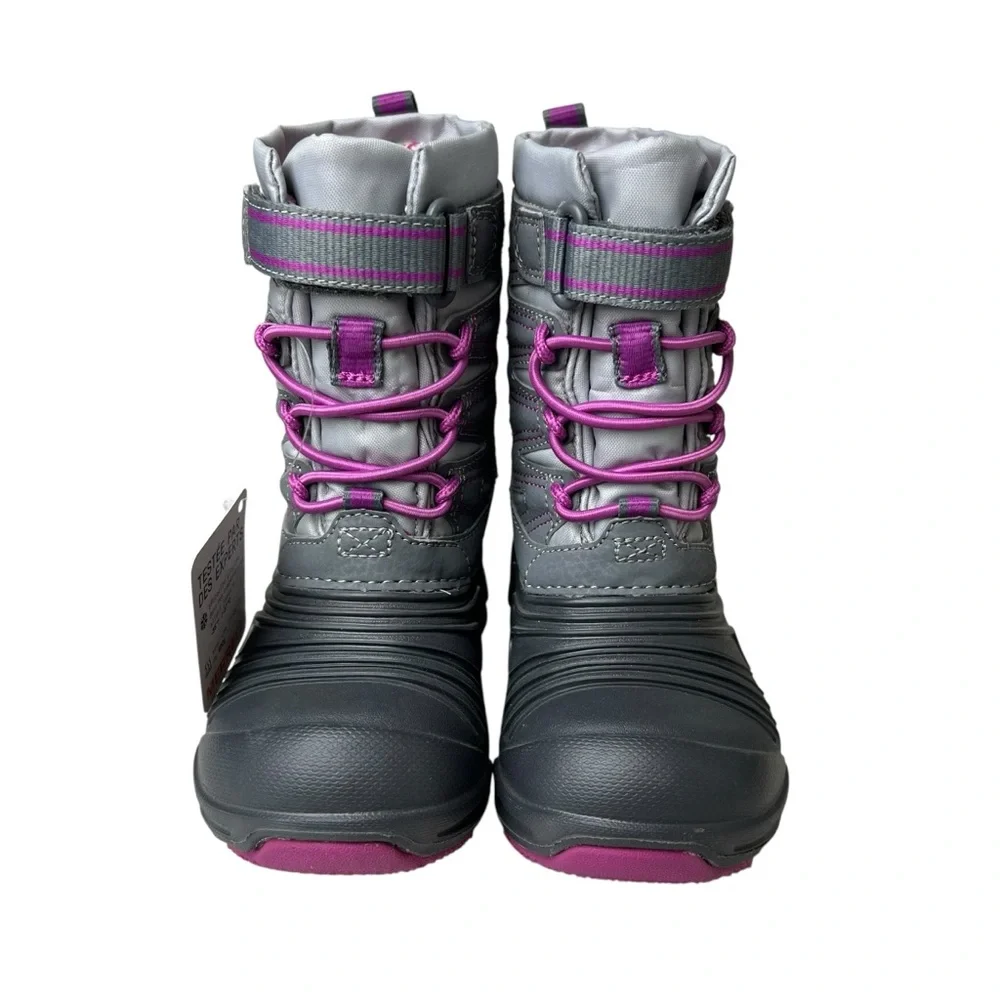 Merrell Snow Quest 3.0 NEW Girls Size 6 Gray and Purple Kids' Winter Boots